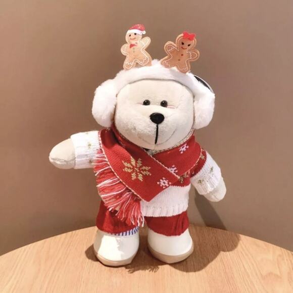 Starbucks CHINA 2021 Christmas Festive Holiday Friends Bearista Bear Gingerbread - Picture 4 of 6